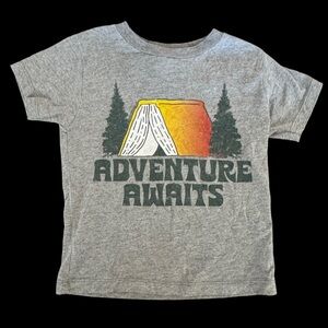 Adventure Awaits Kids Gray T-Shirt
